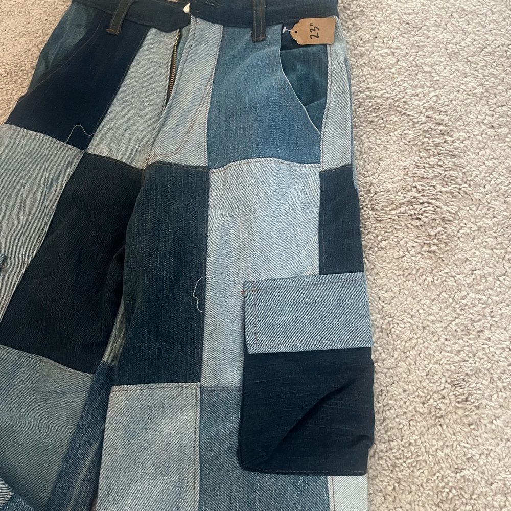 Custom unique denim patch jeans - Picture 6 of 7